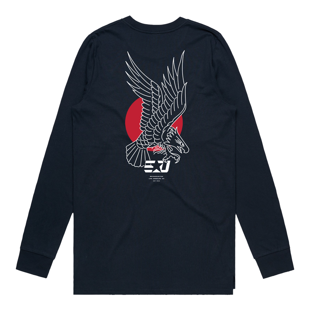 eUnited Eagle Longsleeve Tee - Navy Blue