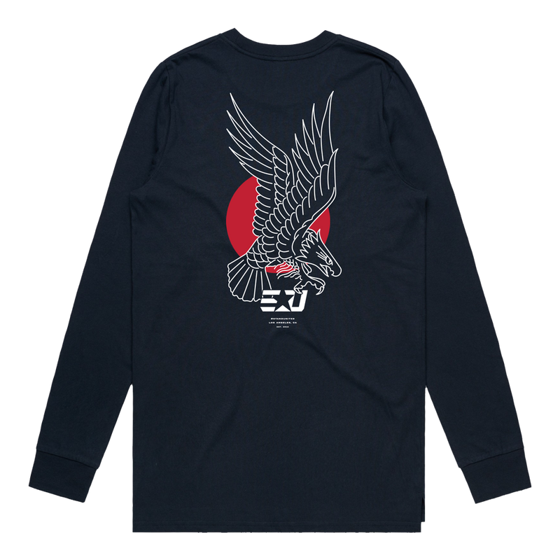 eUnited Eagle Longsleeve Tee - Navy Blue